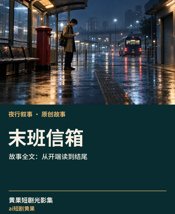 ai短剧黄果相关原创故事《末班信箱》故事全文：从开端读到结尾封面：夜行叙事场景与中文标题