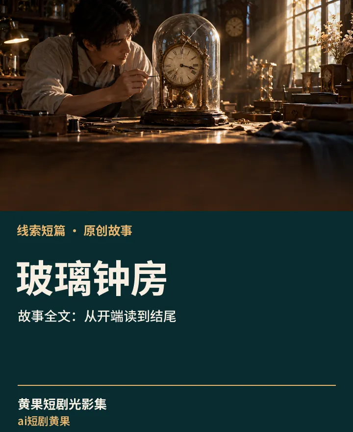 ai短剧黄果相关原创故事《玻璃钟房》故事全文：从开端读到结尾封面：线索短篇场景与中文标题