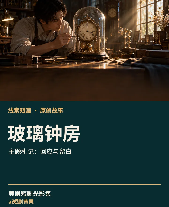 ai短剧黄果相关原创故事《玻璃钟房》主题札记：回应与留白封面：线索短篇场景与中文标题